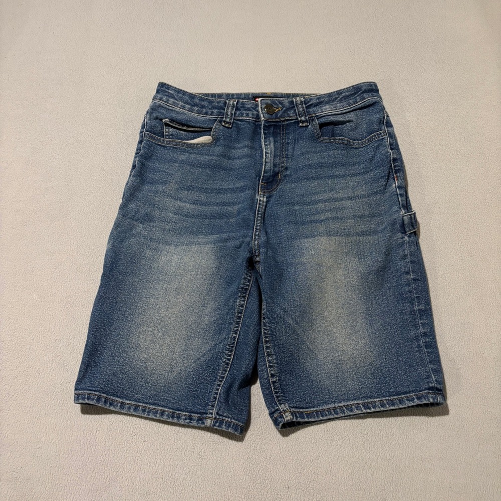 Airwalk Mens Denim Carpenter Shorts Size 30 Blue Medium Wash Skater Utility